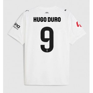 Fotbalové Dres Valencia Hugo Duro #9 Domácí Oblečení 2025-26 Krátký Rukáv